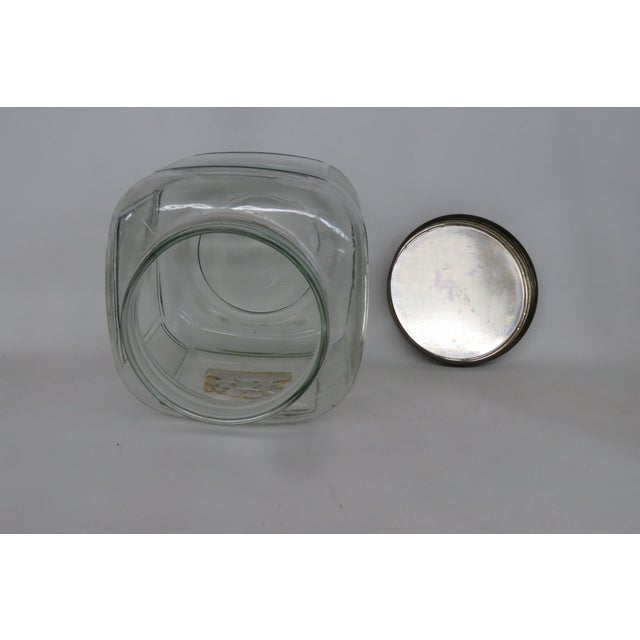 Anchor Hocking Large Square Cookie Jar Cannister Container With Green Lid 4480b For Sale - Image 12 of 15