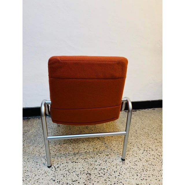 Orange Metal and Wool Lounge Chairs by Martin Stoll, 1980s, Set of 2 For Sale - Image 8 of 11