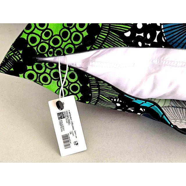 Cotton Marimekko "Pieni Siirtolapuutarha" Pillows Designed by Maija Louekari, a Pair For Sale - Image 10 of 12