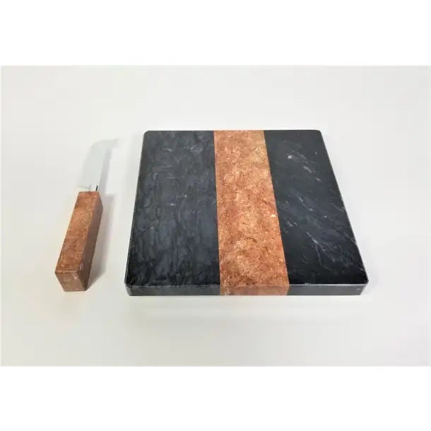 1970s Georges Briard Marble Cheese Board and Knife For Sale In New York - Image 6 of 6