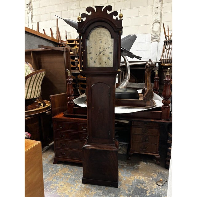 Georgian Mahogany Longcase Clock For Sale - Image 10 of 17