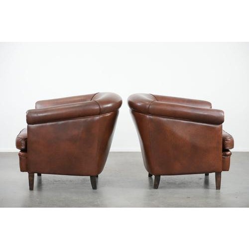1990s Club Chairs in Cowhide Leather, Set of 8 For Sale - Image 5 of 15
