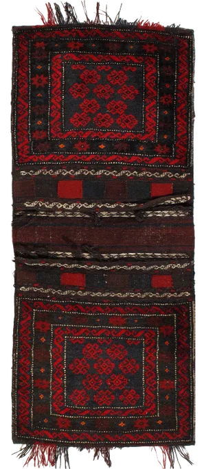 Vintage Persian Hand Knotted Shiraz Saddle Bag 2'2'' X 5'1''