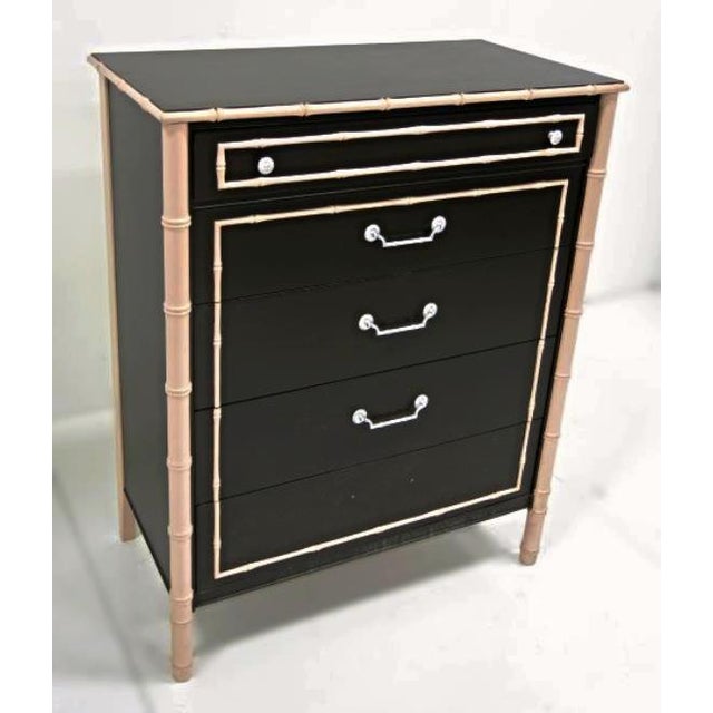 Thomasville MidCentury Faux Bamboo Lacquer Dresser Chairish