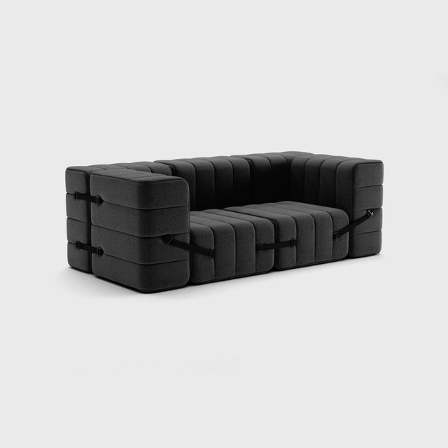 Modular Two-Seater Sofa with Armrests in Dama Fabric by Ambivalenz, Set of 7 For Sale - Image 16 of 18