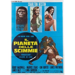 Vintage Italian 2-Foglio Planet of the Apes Poster, 1960s For Sale