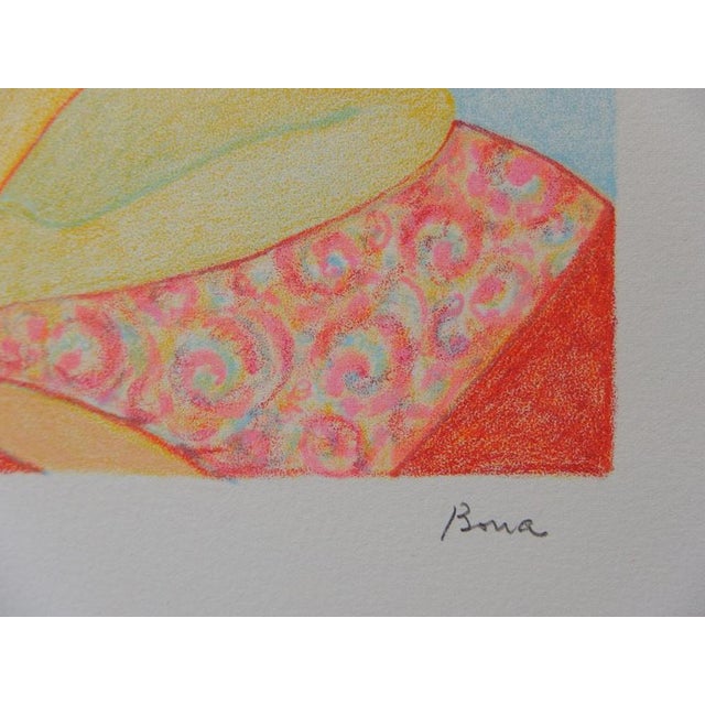 Modern Bona de Mandiargues, Grape Eater, Wine Drinker, Lithograph For Sale - Image 3 of 6