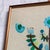 Large Vintage Blue Tulip Tree of Life Crewel Embroidery Bird Butterfly MCM Danish Modern For Sale - Image 4 of 8