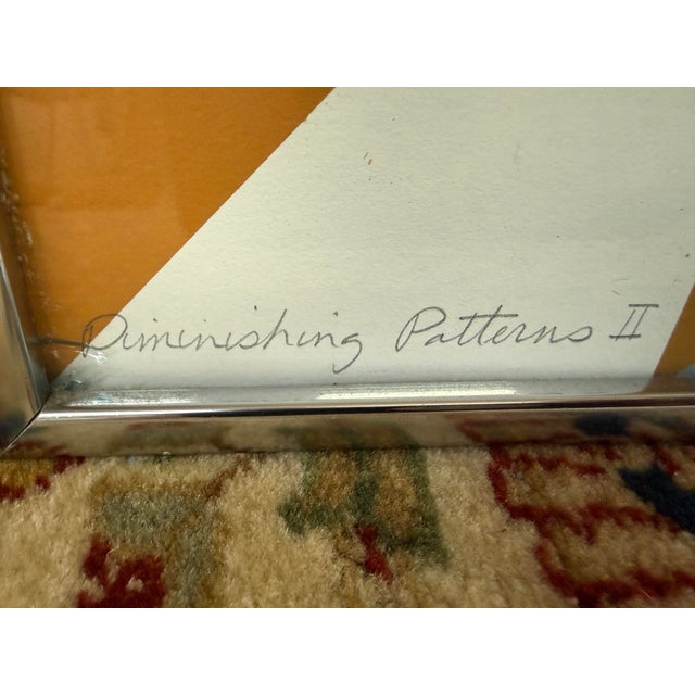 Diminishing Patterns II Optical Signed Artwork, Circa 1970's For Sale - Image 4 of 12
