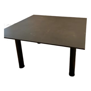 Casigliani Modern Square Black Slate Stone Dining Table For Sale