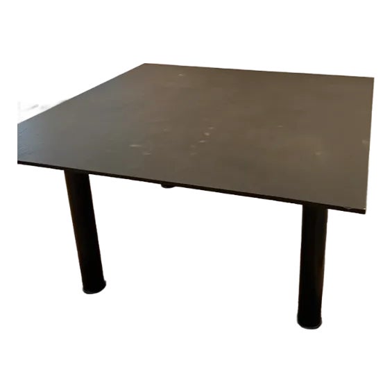 Casigliani Modern Square Black Slate Stone Dining Table For Sale