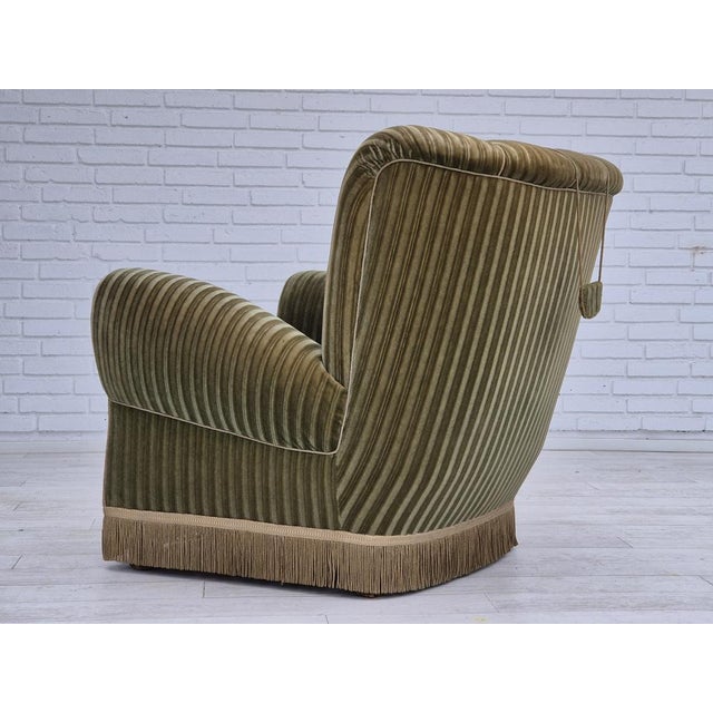 Brown Danish Relax Armchair in Velour, 1950s For Sale - Image 8 of 17