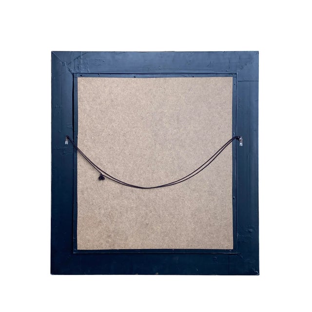 Wood Oriental Chinese Embroidery Flower Framed Wall Decor For Sale - Image 7 of 8