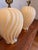 Haeger Pair of Large 1980s Art Deco Revival Cream Swirl Cream Ceramic Table Lamps For Sale - Image 4 of 12