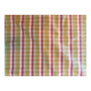 Vintage Carleton v Silk Taffeta Checked Fabric, 2 Yards For Sale