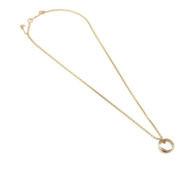 Cartier Trinity 18k Tri-Color Gold Ring Pendant Necklace For Sale