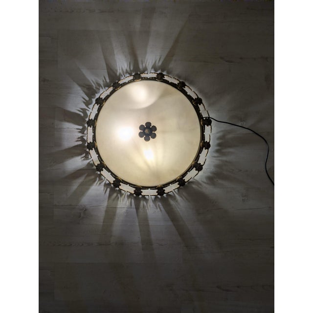 Antique Palace Ceiling Lamp in Glass and Brass, 1970 For Sale - Image 14 of 15
