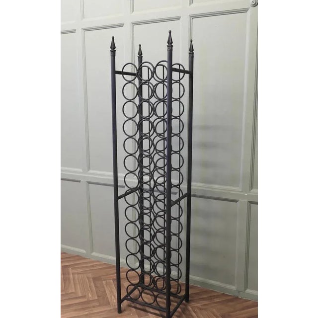 1970s Large Gothic Style Iron Wine Rack, 1970s For Sale - Image 5 of 7