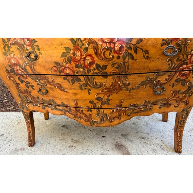 Wood Decorative Crafts Hand Painted French Style Chest For Sale - Image 7 of 12