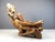 Olive Wood Lounge Chair, 1960s, in Very Good conditions. Designed 1960 to 1969