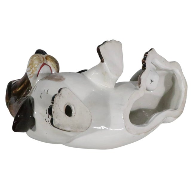 Brown Glazed Majolica Basset Hound Made in Italy C. 1970/80's For Sale - Image 8 of 11