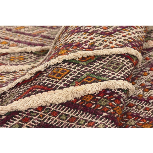 Vintage Zemmour Moroccan Kilim Rug, 03'08 X 17'00 For Sale In Dallas - Image 6 of 11