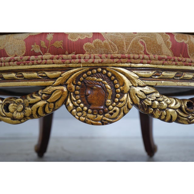 Pair of Louis XV Style Carved Bergere Wing Chairs For Sale - Image 16 of 18