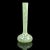 Beautiful vintage Murano hand blown green and white ribbons Italian art glass soliflore flower vase. The piece is...
