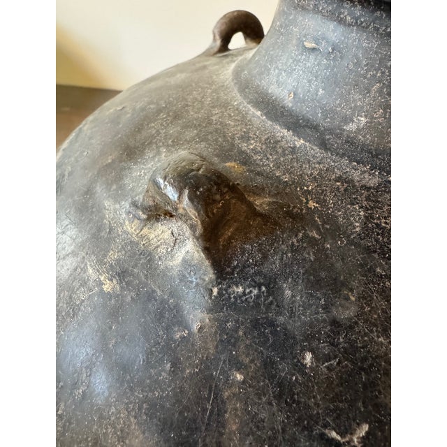 Antique Chinese Brown Martaban 16".5 Ceramic Drip Glazed Storage Jar For Sale - Image 9 of 12