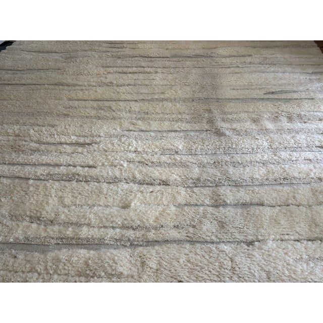Textile Rh Eli Wool Rug – 12' × 15' Natural | Hand-Knotted New Zealand Wool | Moroccan-Inspired Contemporary Design For Sale - Image 7 of 18