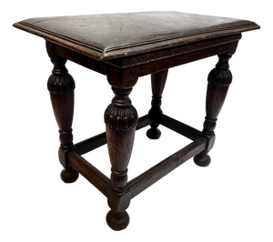 Antique 1800s English Oak Joint Stool/Side Table