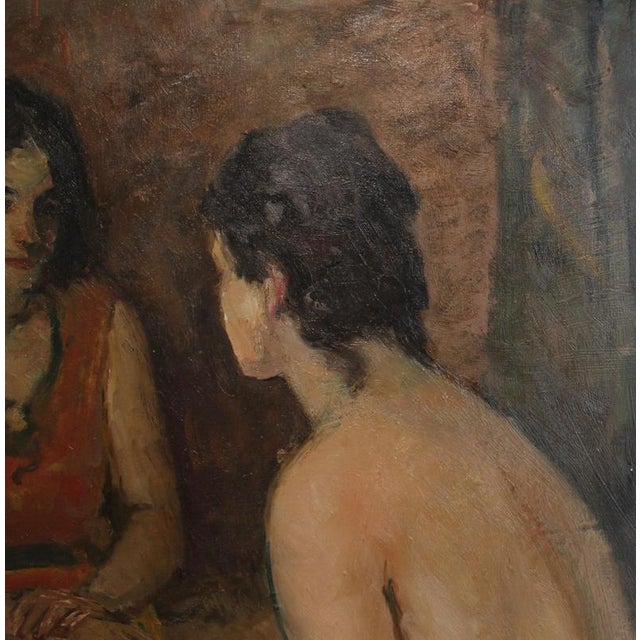 Gaetano Bocchetti, Confidences, Nude, 1970s, Oil Painting For Sale - Image 6 of 17