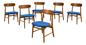 Set of 6 Mid Century Modern Danish Teak Dining Chairs by Farstrup Møbler, 1960s