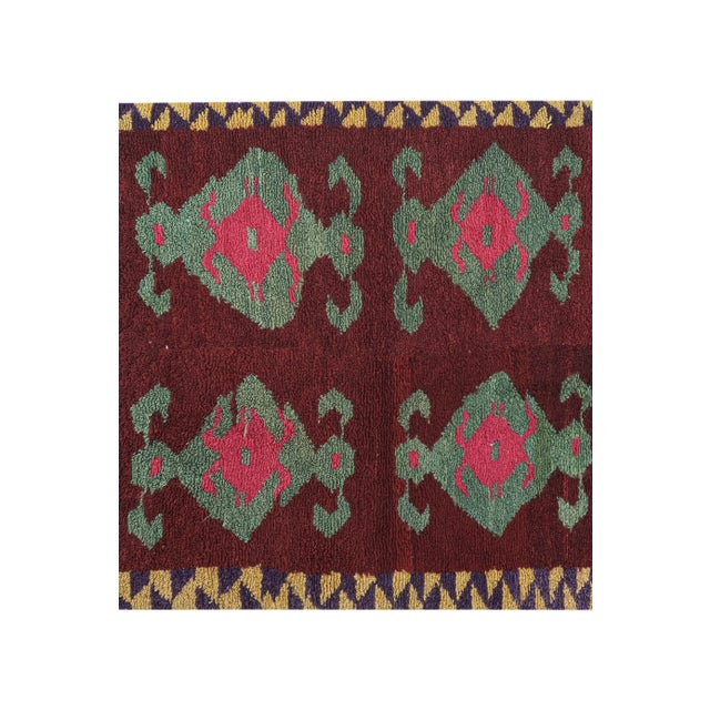 1970 Vintage Turkish Tulu Rug For Sale - Image 4 of 10