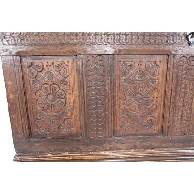 Antique Oak Chest, 1700s For Sale - Image 3 of 6