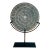 Organic Modern Gray Stone Radial Sculpture For Sale