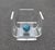 Vintage Square Coffee Table in Acrylic with Marble and Glass, 1980s For Sale - Image 8 of 16