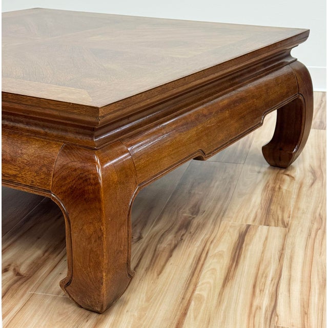 Wood Vintage Thomasville Ming Leg Wood Coffee Table For Sale - Image 7 of 11