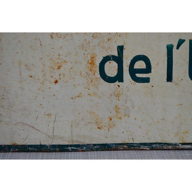 1940s Route Forestière de l’Ungersberg Sign in Metal, 1940s For Sale - Image 5 of 8