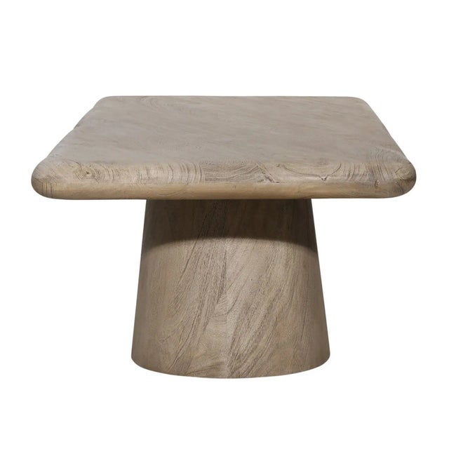 Contemporary Sully Sand Wood Coffee Table For Sale - Image 3 of 4