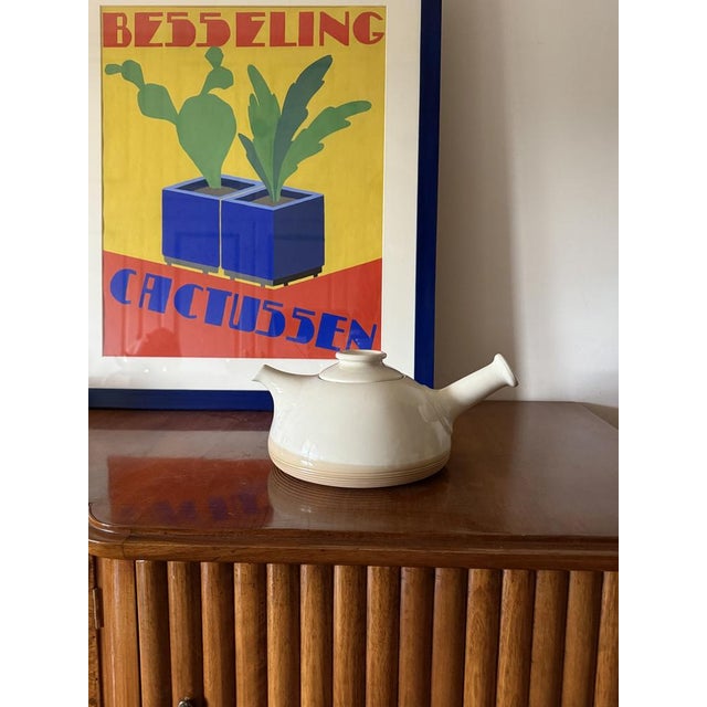 Mid-century Modern cream grease teapot Franco Bucci (Colbordolo, 1933 - Pesaro, 2002), Production Laboratory Pesaro, Italy...