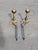 Vintage Pair of Cannonball Ball Victorian Brass Fireplace Andirons For Sale - Image 4 of 5