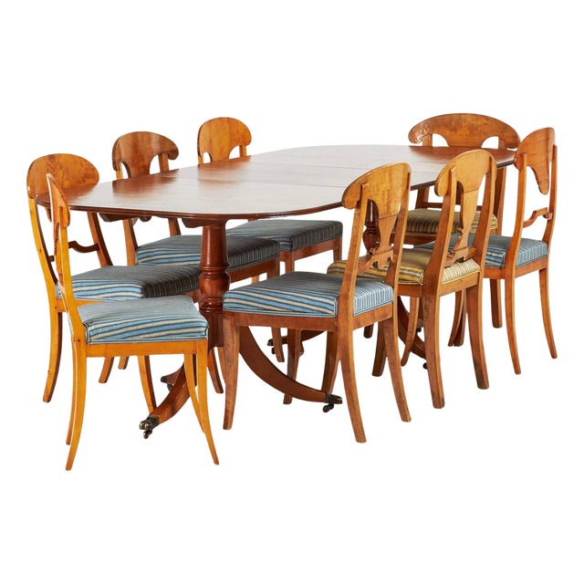 Swedish Mid-Century Style Biedermeier Extendable Dining Table, 1950s For Sale