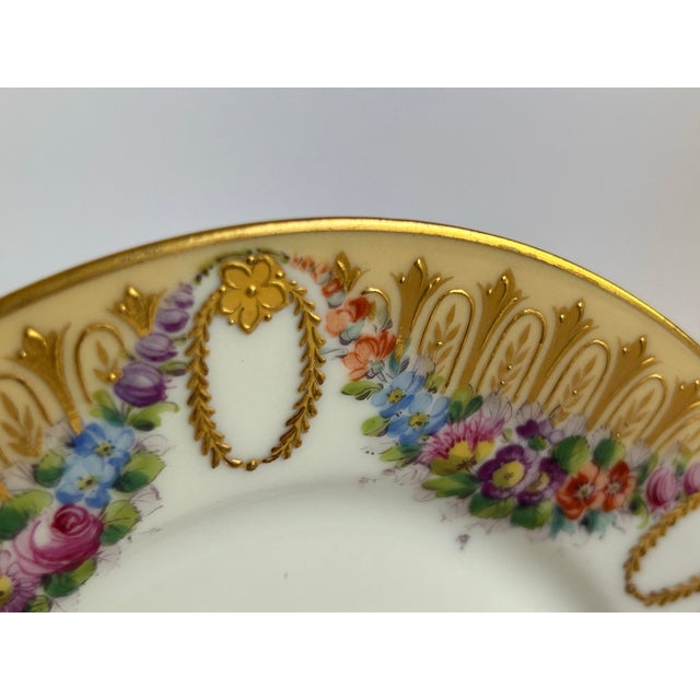 Antique Hutschenreuther Hohenberg Bavaria Dresden Hand Painted Plates Set of 10 For Sale In Los Angeles - Image 6 of 12