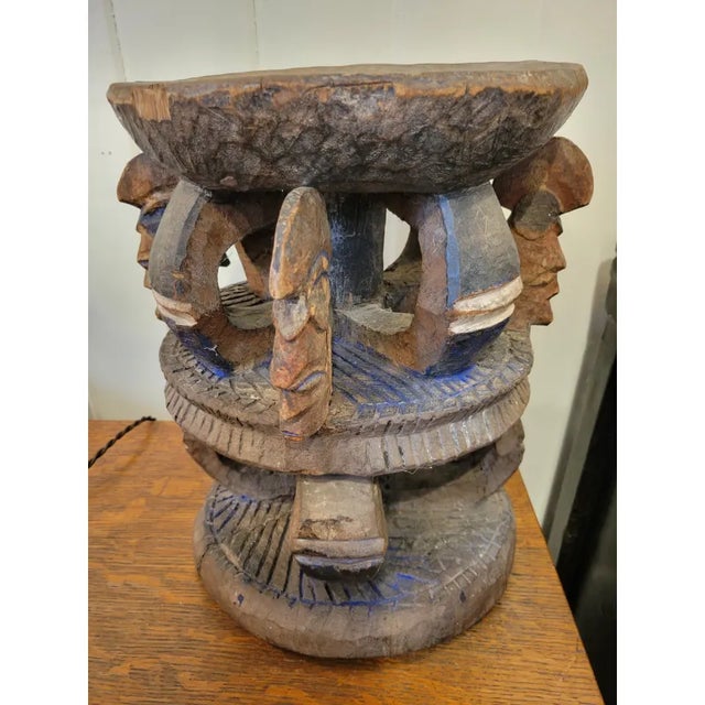 This is a beautiful Hand Carved Wood Stool from the Dogon People of Mali. Wooden stools serve the Dogon people for...