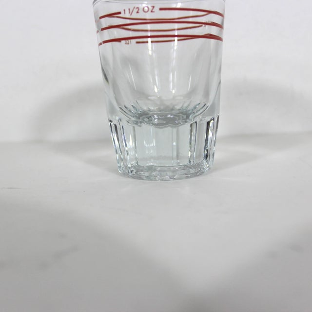 Vintage Dominion Glass Jigger Red Lines Bar Measure 1 1/2 Ounce Oz Measuring Shot For Sale - Image 9 of 9