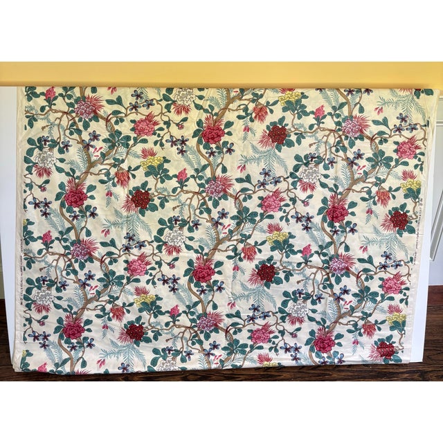 Over 8 1/2 yards of Cowtan & Tout floral cotton fabric from 1981 entitled “Rosemary”.