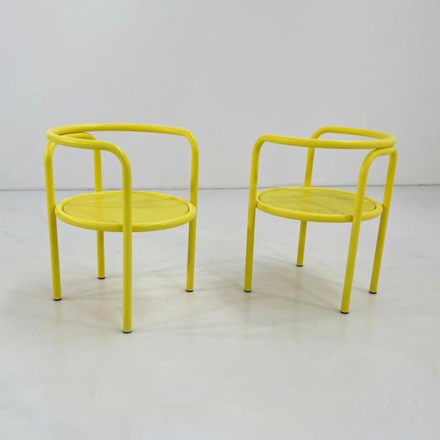 Mid-Century Modern Yellow Locus Solus Chairs by Gae Aulenti for Poltronova, 1960s, Set of 4 For Sale - Image 3 of 11