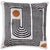 Mid-Century Modern Modern Geometric Silk Velvet Pillow 20x20 | Handmade Black & Ivory Designer Cushion For Sale - Image 3 of 7