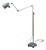 Industrial Adjustable Floor Lamp in Green Hammertone, 1960s For Sale